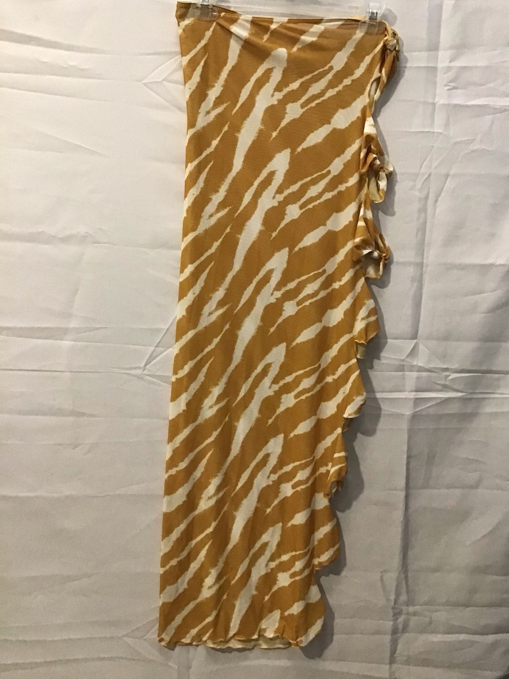 85 Women’s Mustard Zebra Print Swim Coverup Sarong